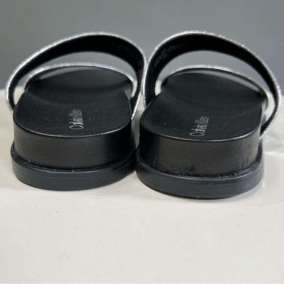 Calvin Klein NWOT Women’s Explore Footbed Slide Sandals size 5 Silver straps - Picture 4 of 8